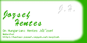 jozsef hentes business card